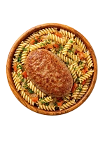 Котлета с макаронами